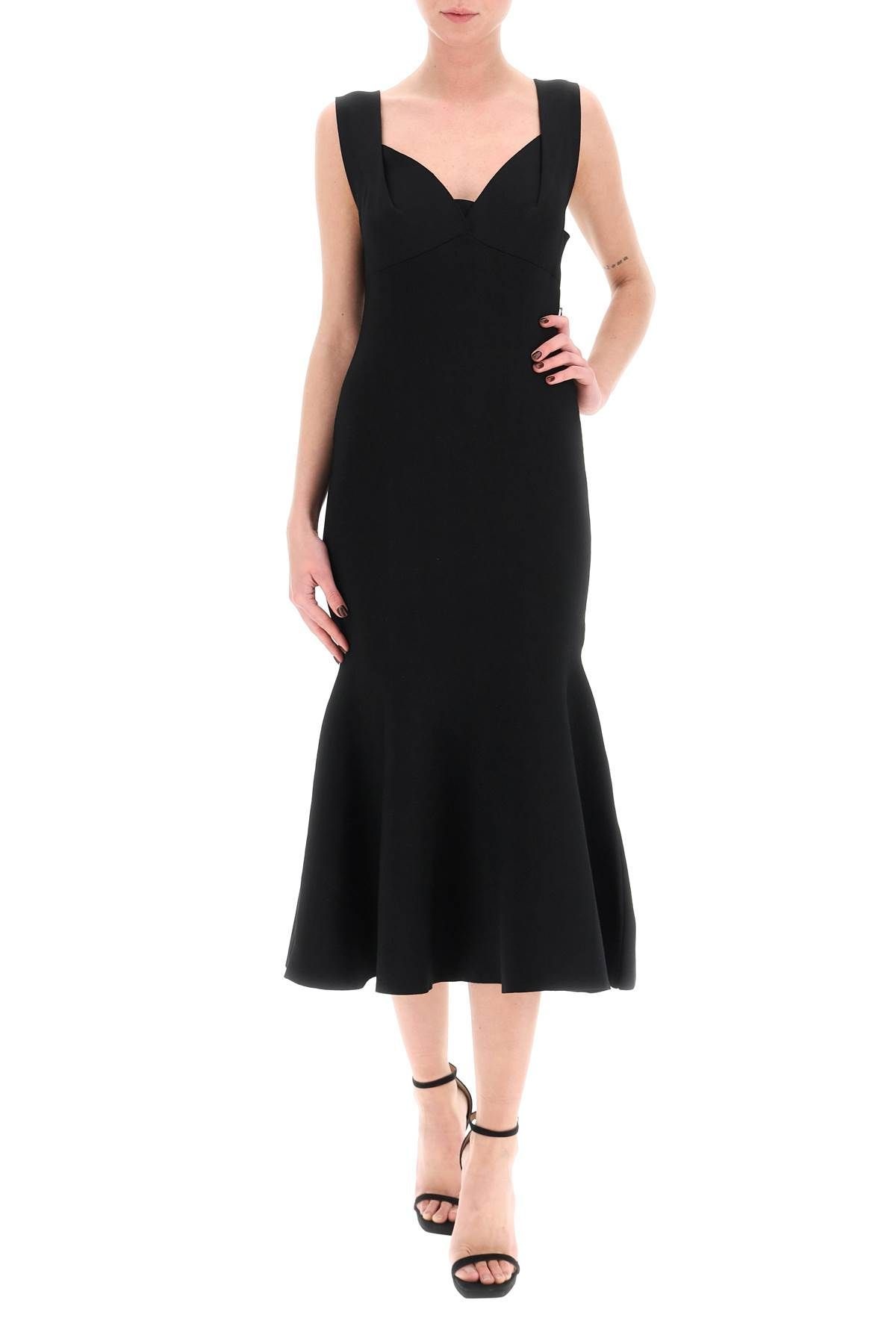 FLUTED HEM MIDI DRESS - 2