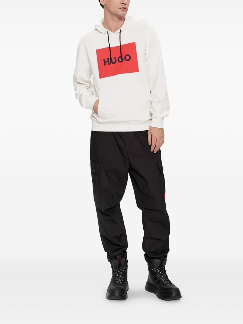 HUGO logo-stamp hoodie outlook