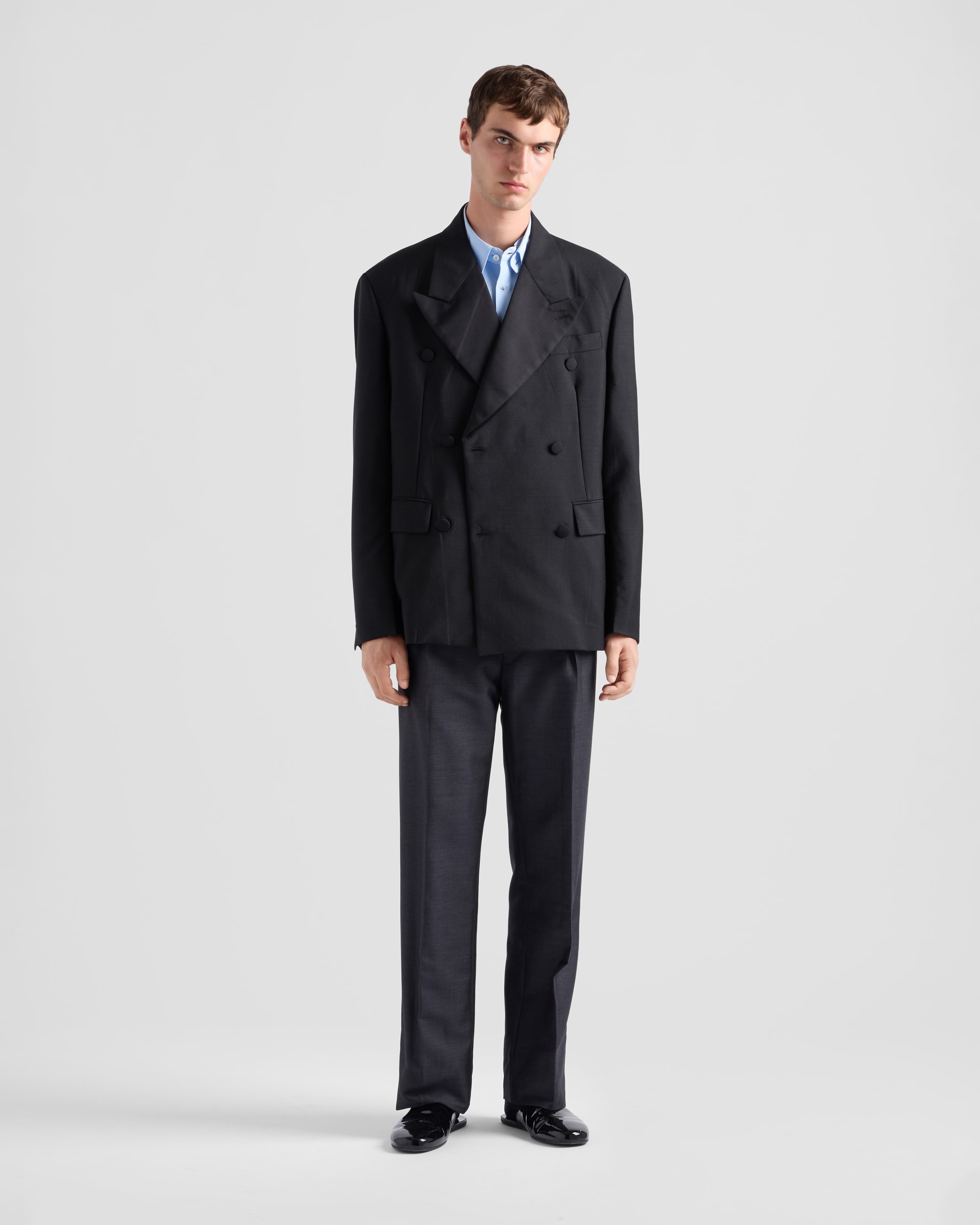 Mohair wool double-breasted jacket - 2