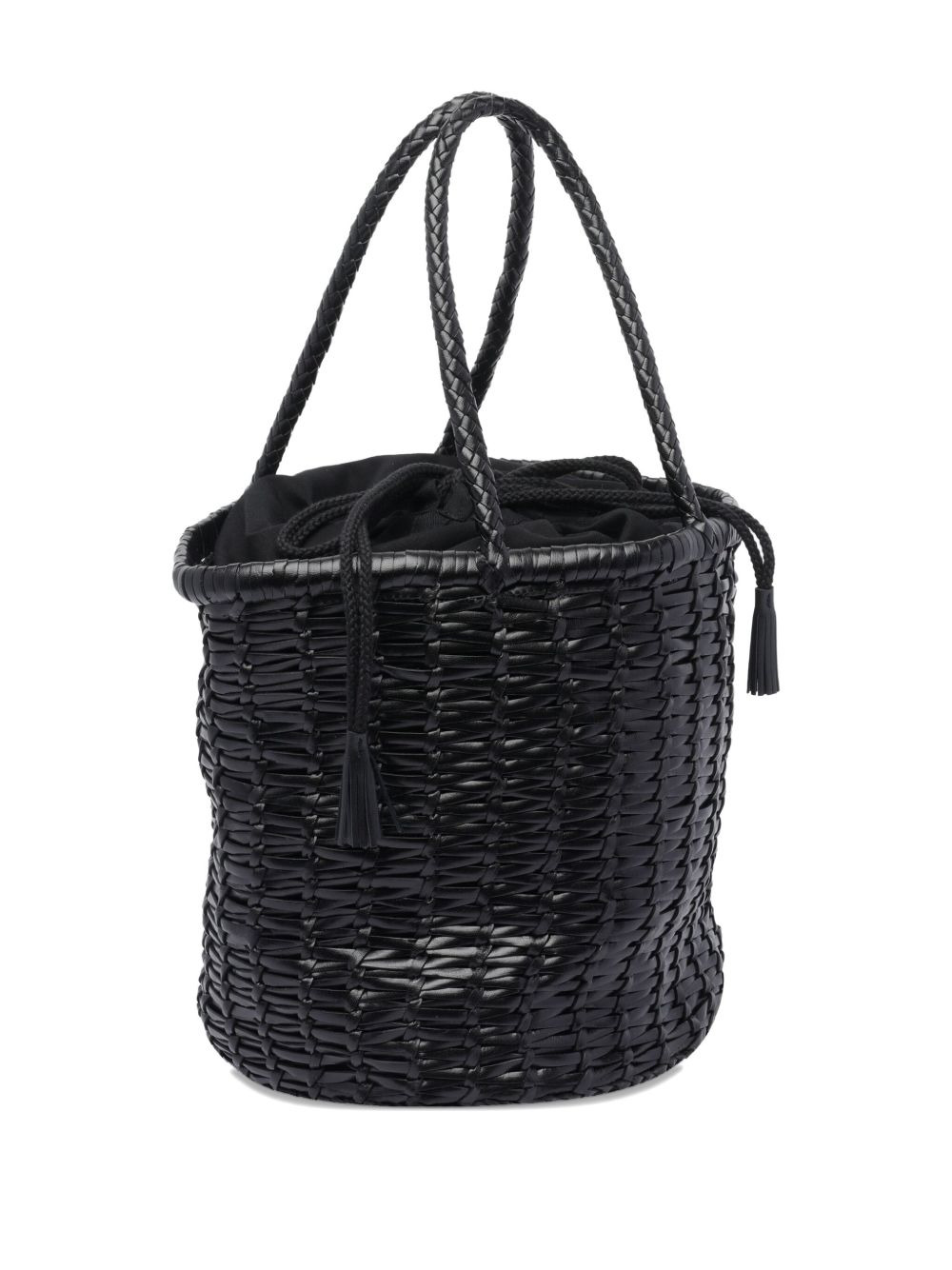 braided-leather bucket bag - 2