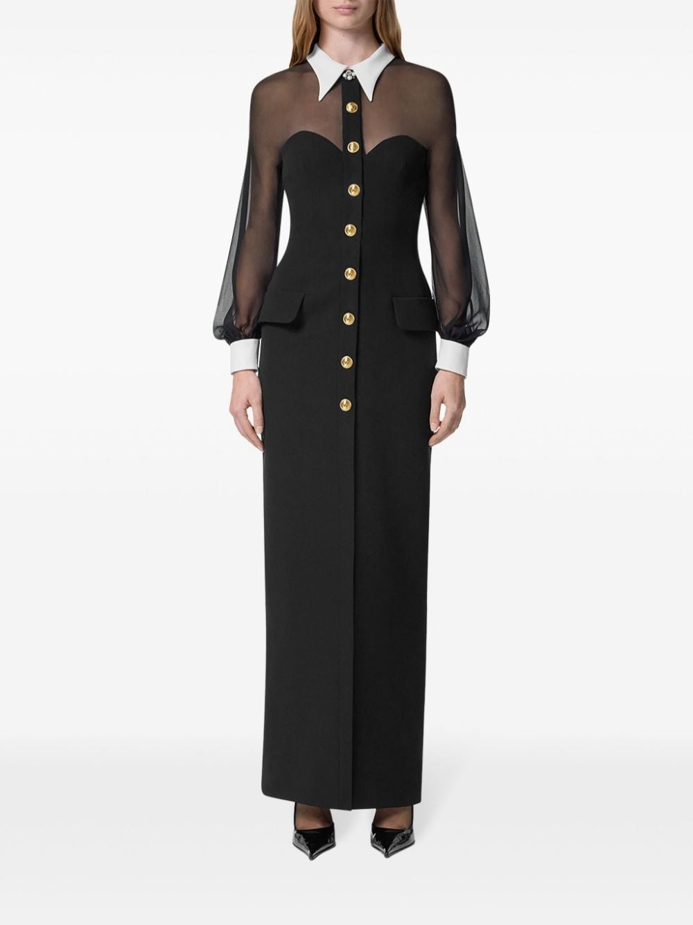 silk maxi dress - 3