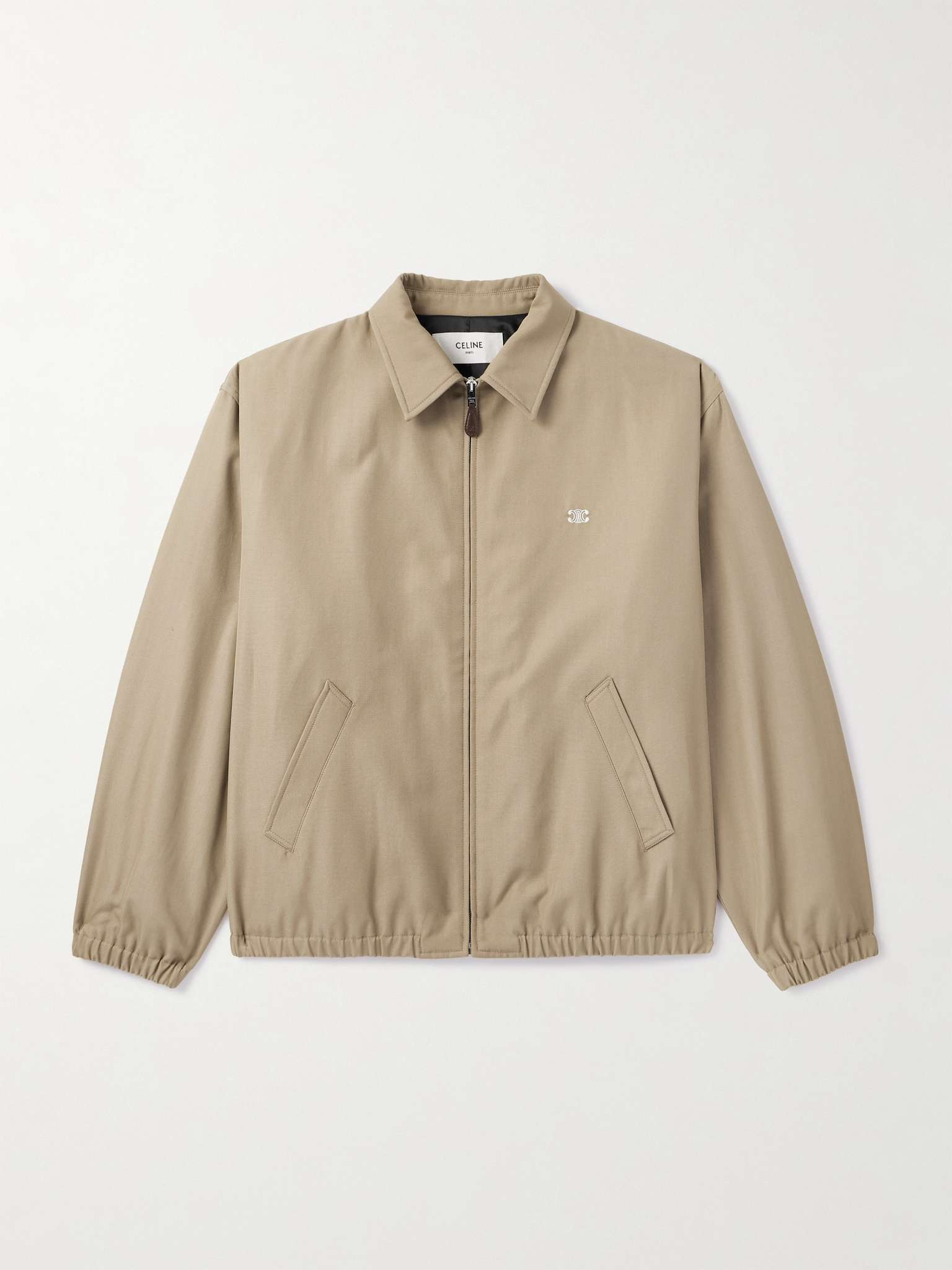 Logo-Embroidered Wool and Cotton-Blend Gabardine Blouson Jacket - 1