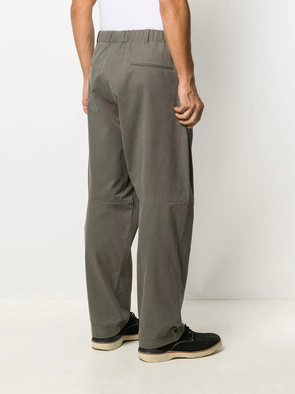 wide-leg cotton trousers - 4