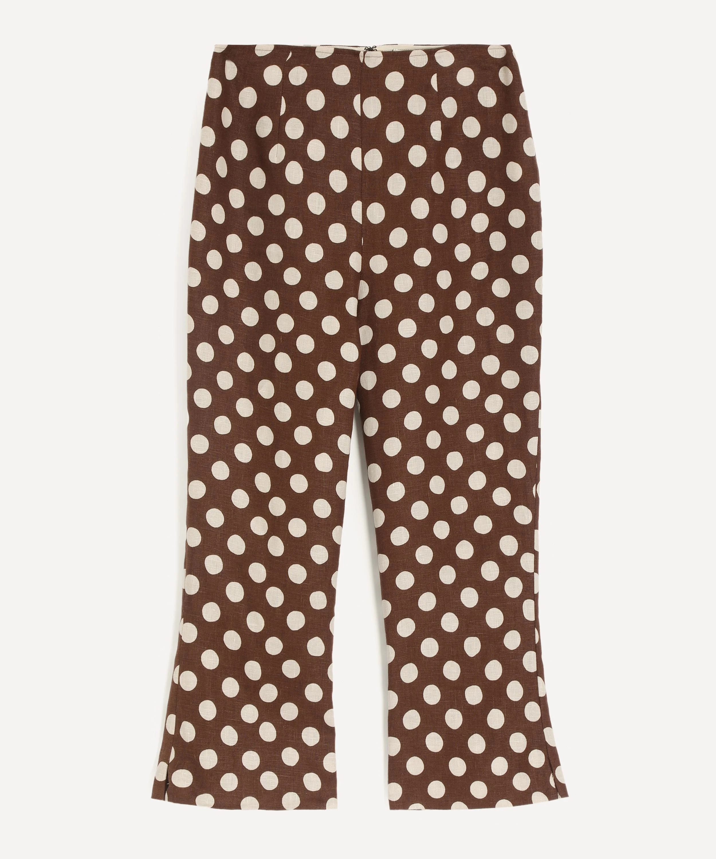 Valeria Capri Chocolate Dot Trousers - 1