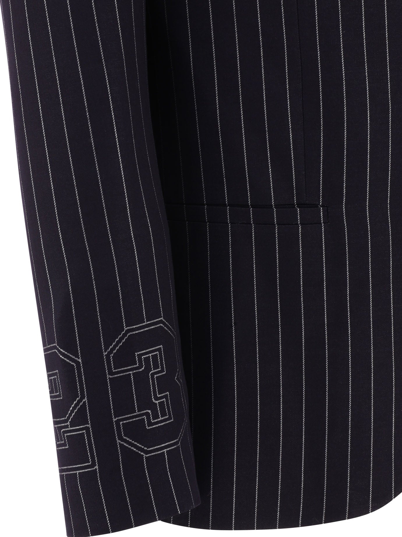 Off-white Pinstriped Blazer - 4