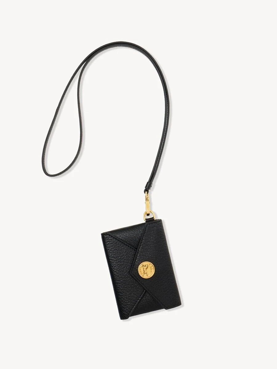 ENVELOPE BADGE HOLDER IN GRAINED LEATHER - 1