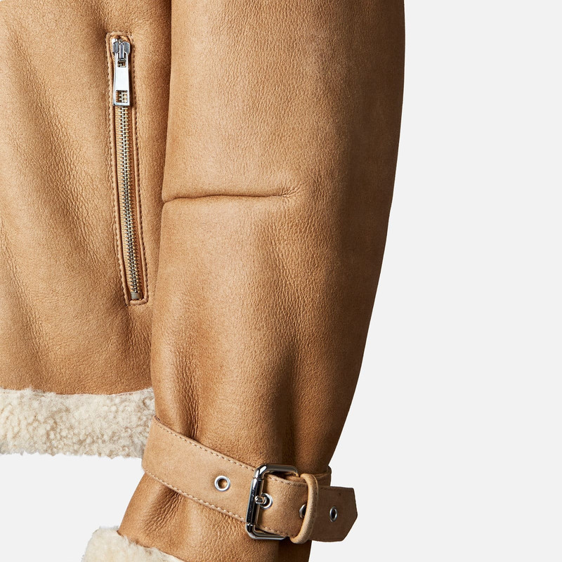 Biker in Sheepskin Beige 3