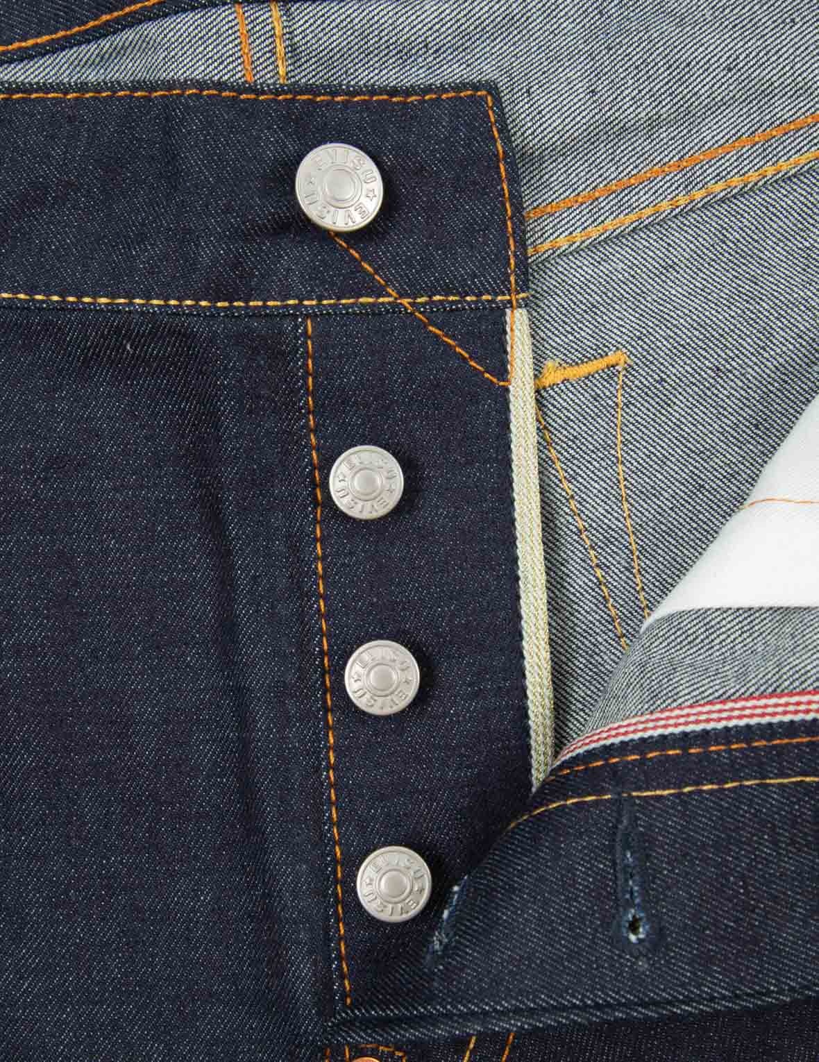 2-Layer Hand-brushed Daicock Foil Print Slim-Fit Jeans #2010 - 11