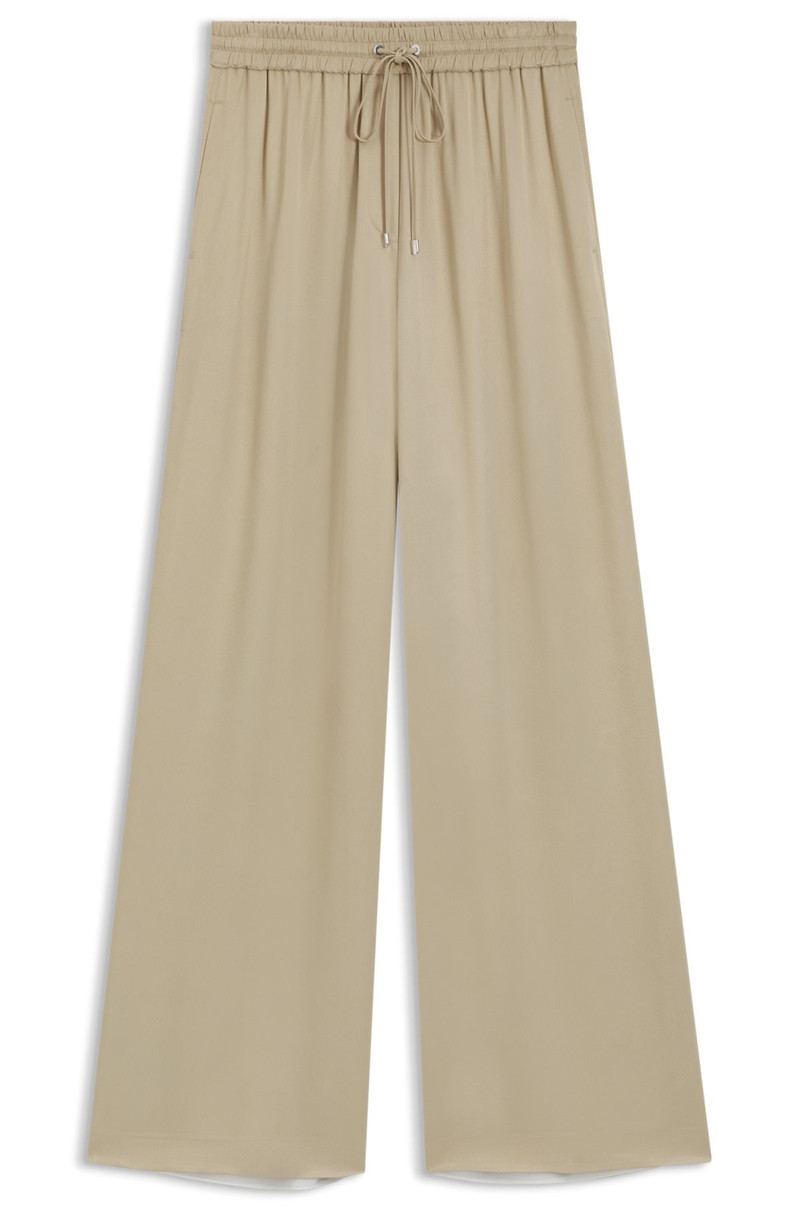 EXTRA-LONG RELAXED-FIT TROUSERS IN SATIN 1