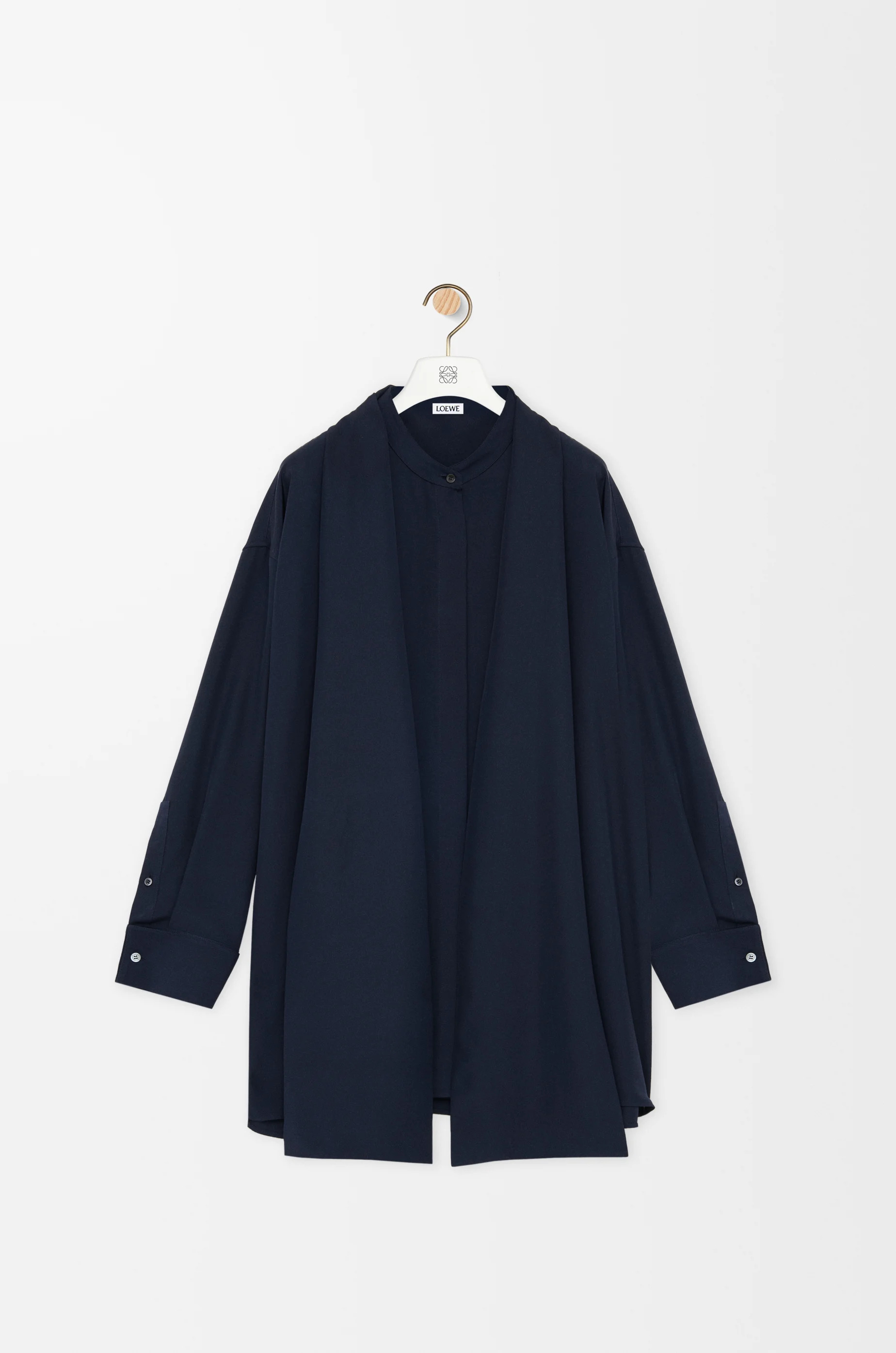 Scarf shirt in silk - 1