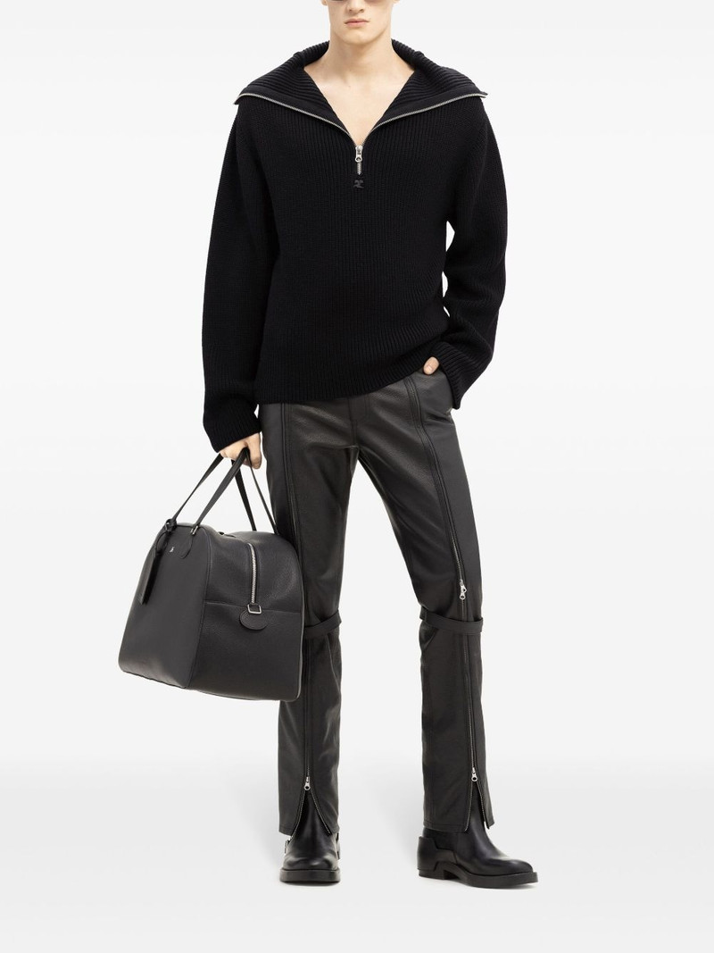 courrèges ribbed wool hooded sweater outlook