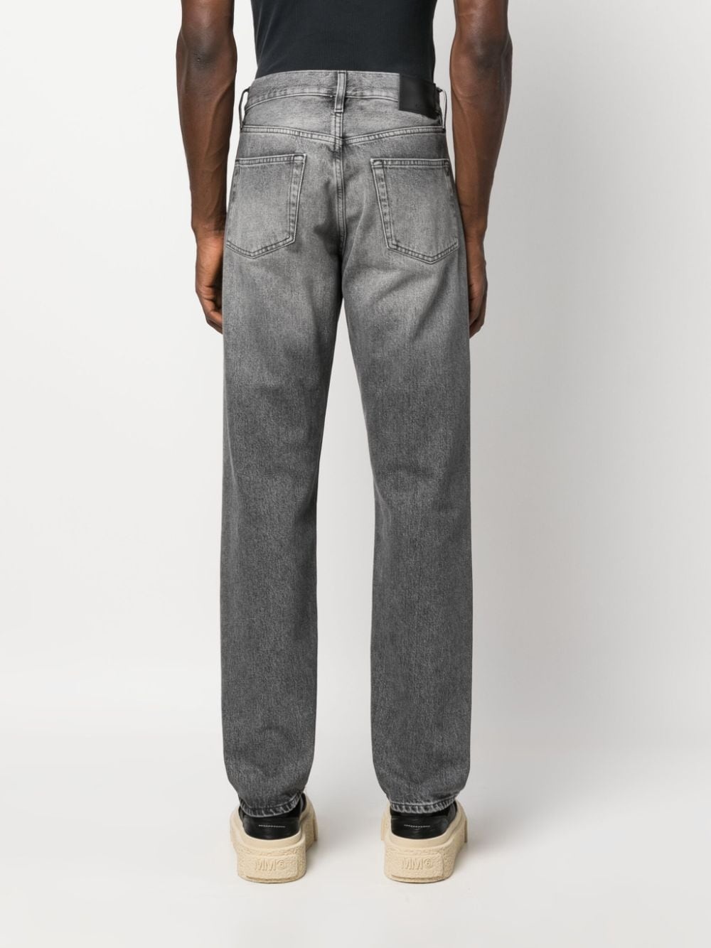 stonewashed cotton jeans - 4