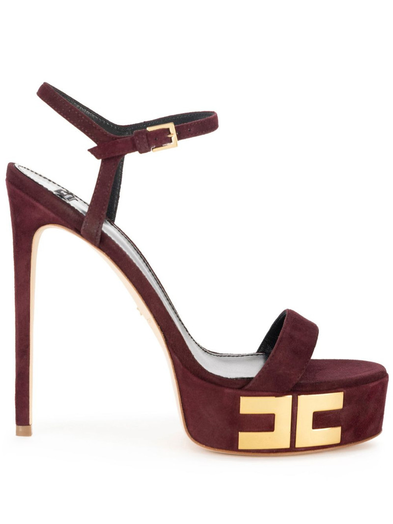 135mm logo suede platform sandals 1