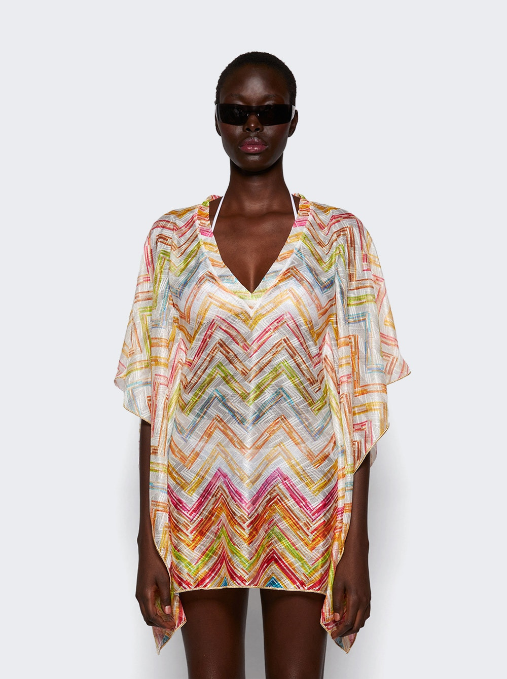 Short Cover-up Kaftan Multicolor Tetris - 3