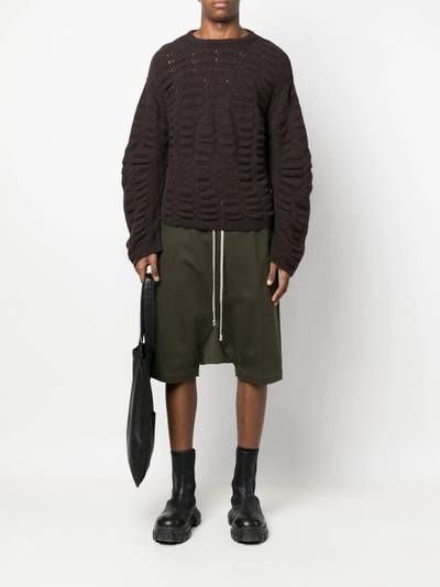 Rick Owens drop-crotch drawstring shorts outlook