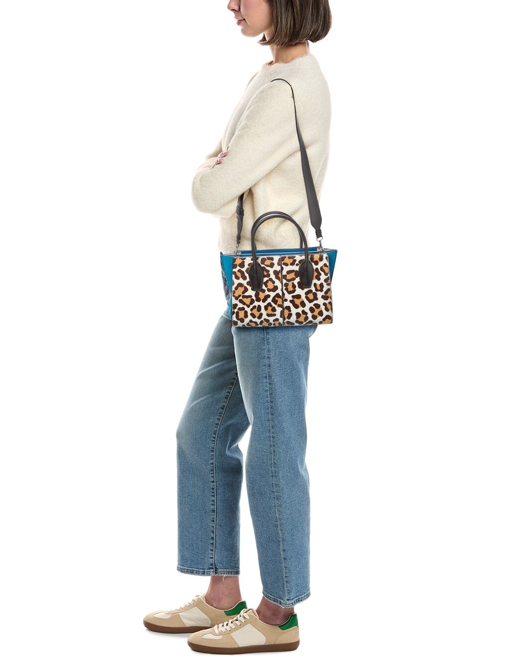 TOD’s Logo Haircalf & Suede Tote - 4