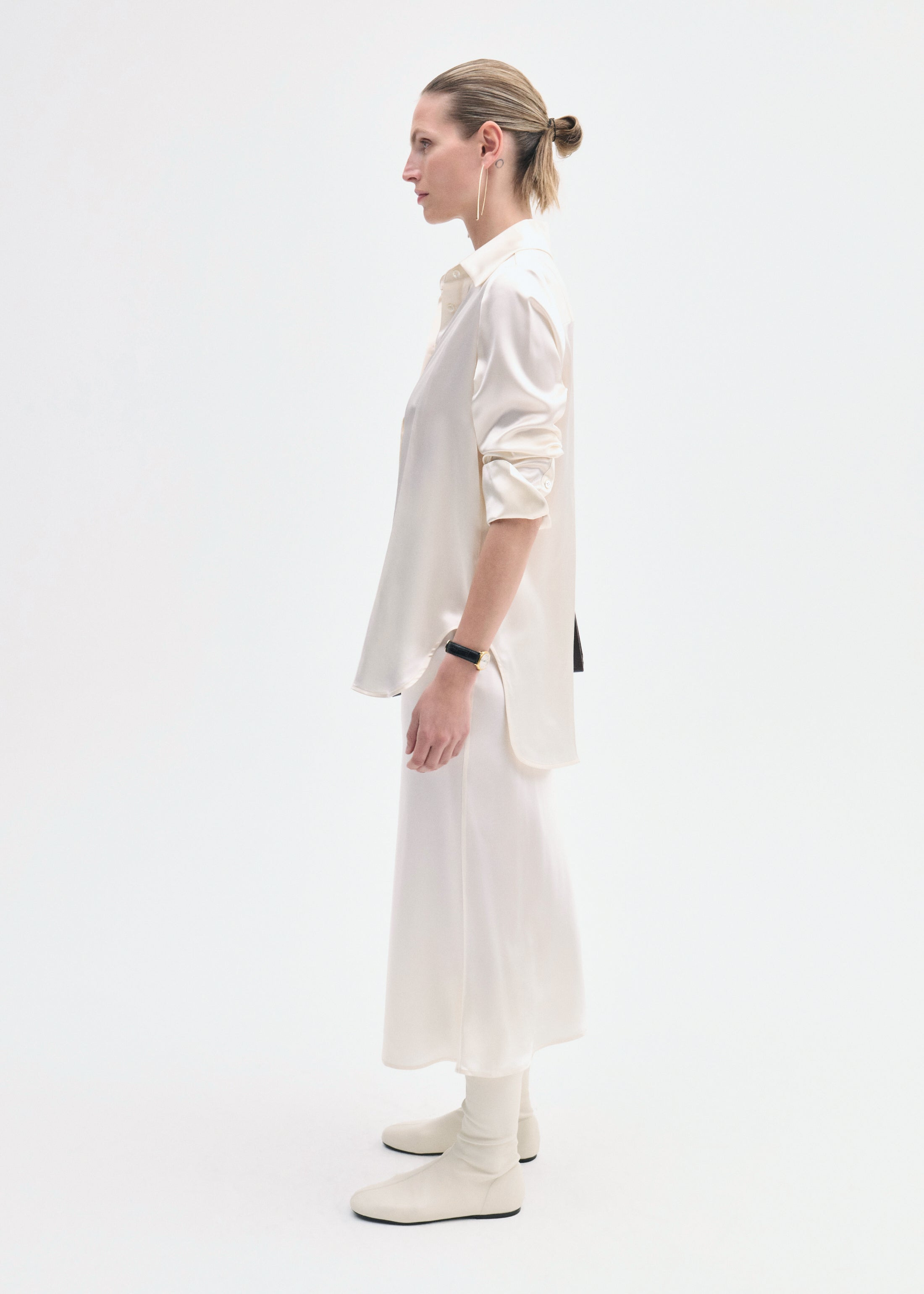 Button Down Shirt in Silk - 4
