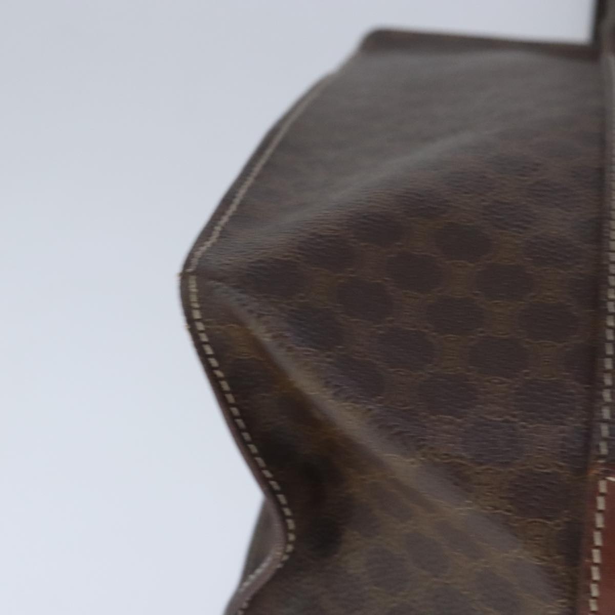 CELINE Macadam Canvas Shoulder Bag Pvc Leather Brown - 10