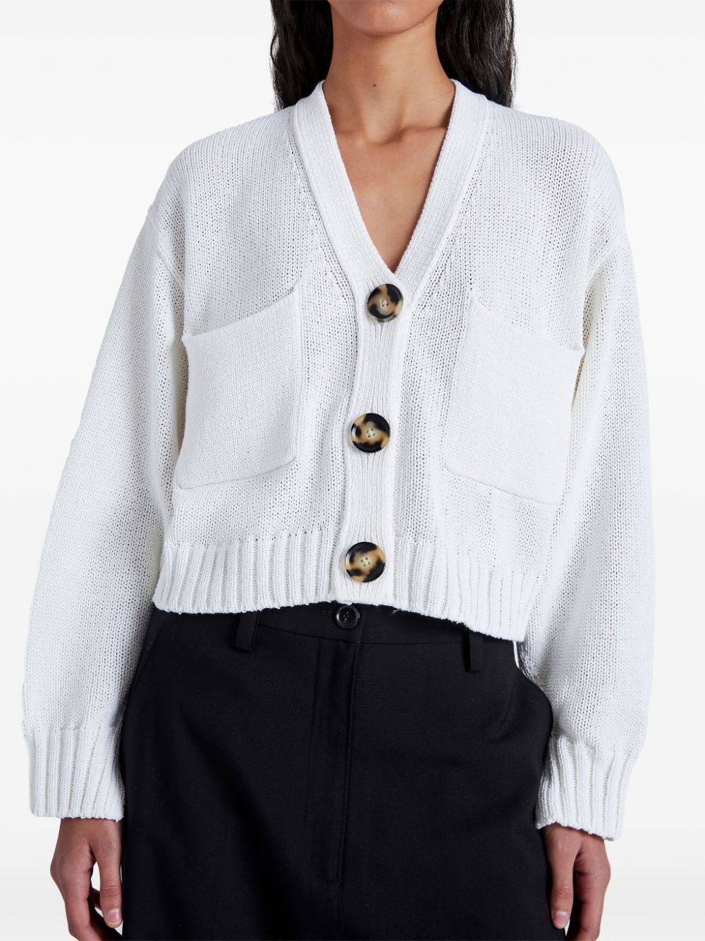 cropped knit cardigan - 6