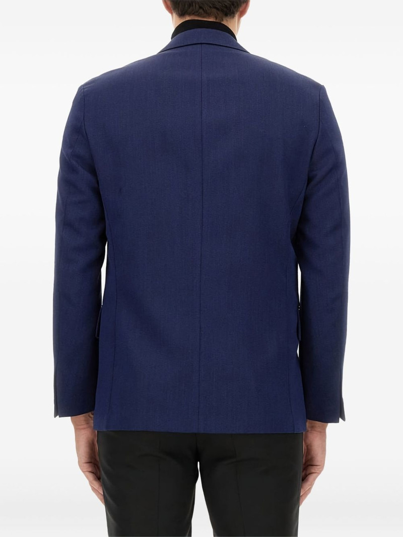 BOSS logo-tab wool blazer outlook