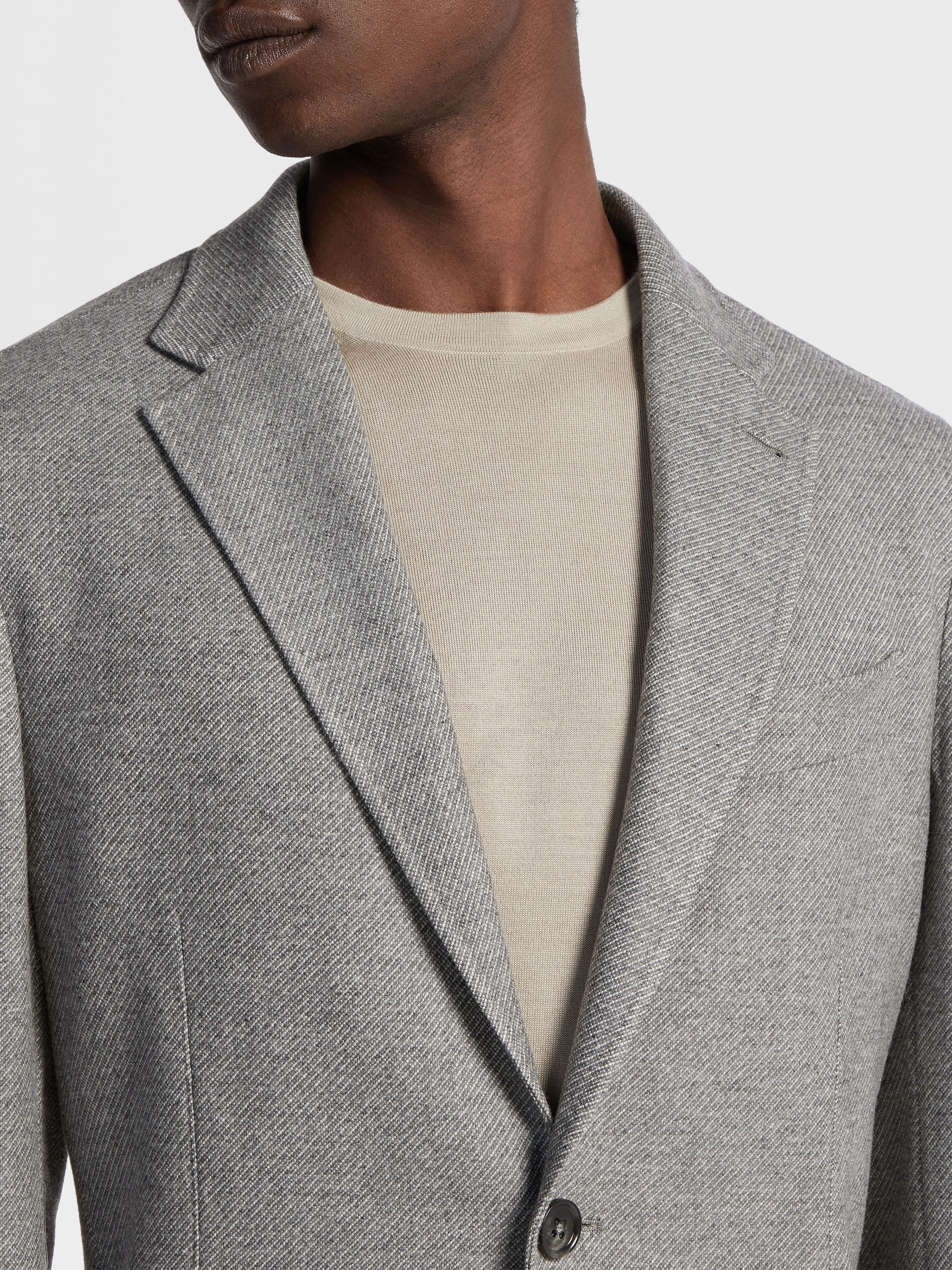 GREY MÉLANGE TROFEO™ CASHMERE SHIRT JACKET - 3
