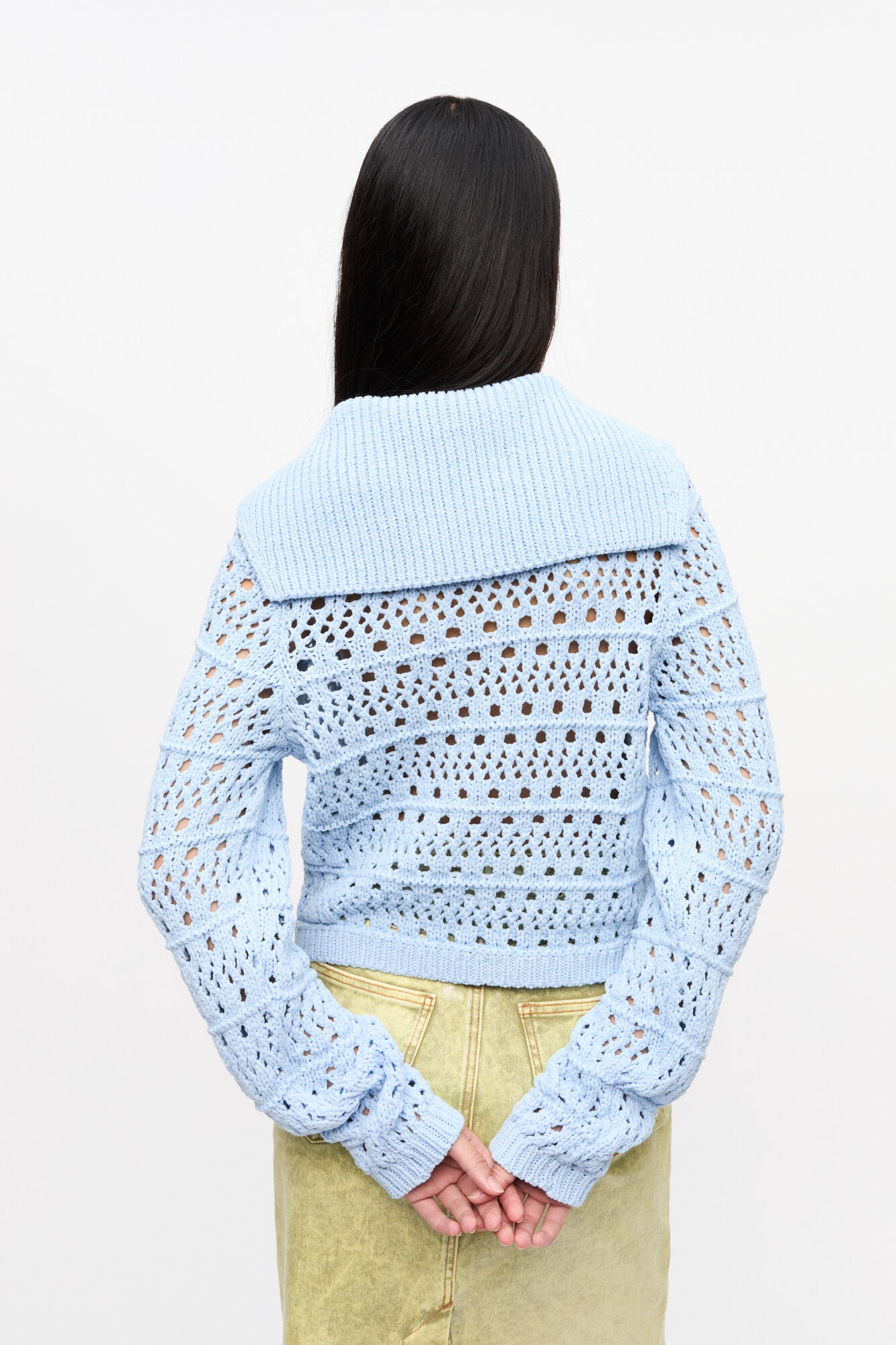 BLUE TIE STRING CARDIGAN - 3