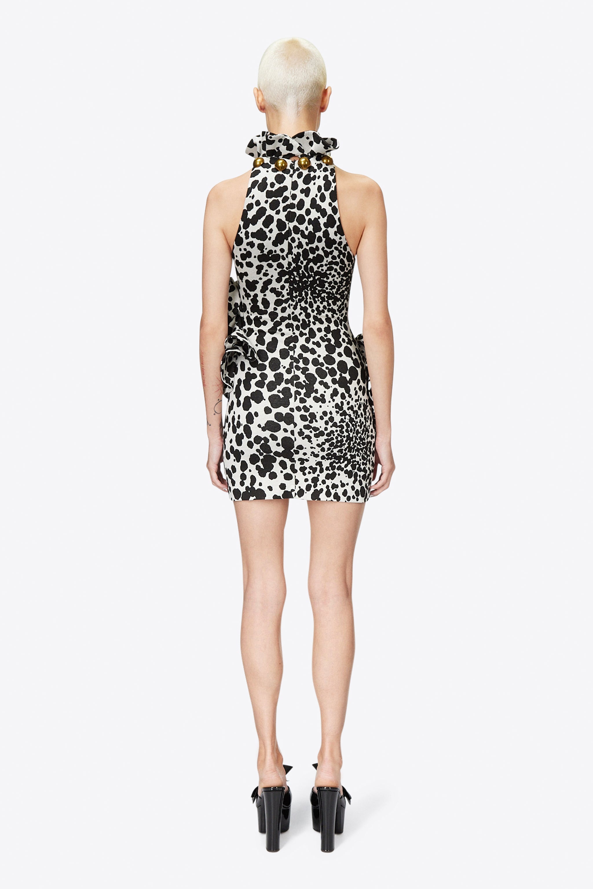 DALMATIAN FLOWER MINI DRESS - 5