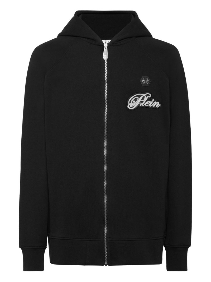 zip-up 로고 패치 후드 1