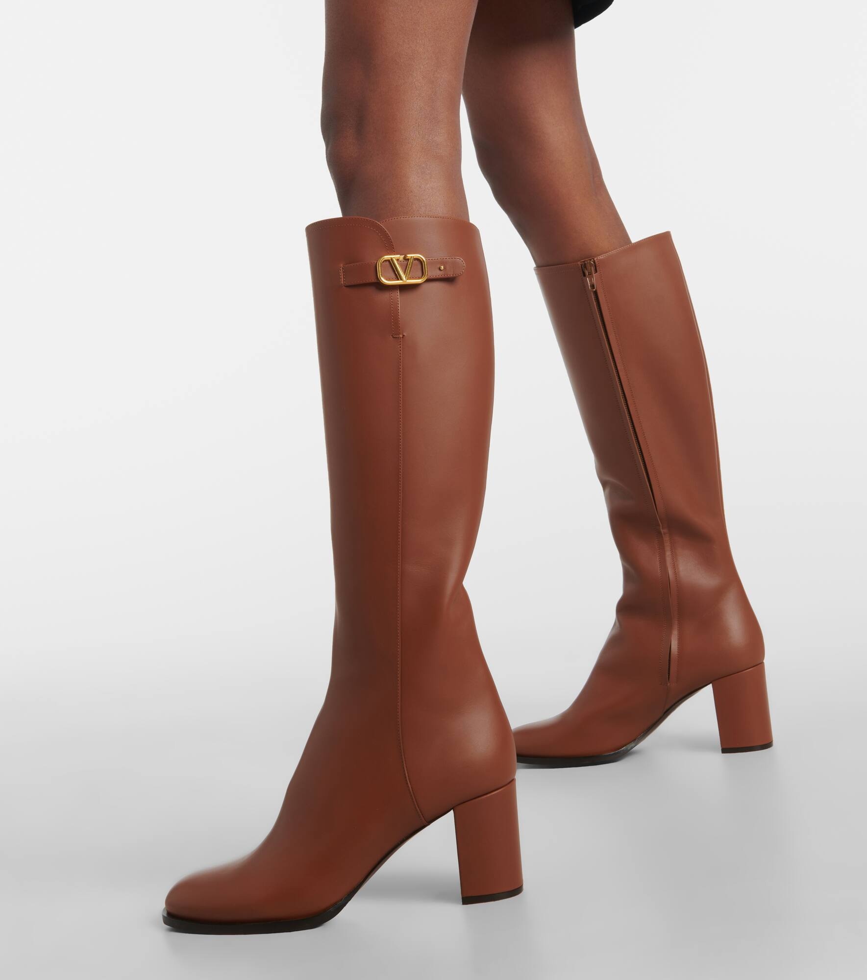 Vlogo Signature leather knee-high boots - 4