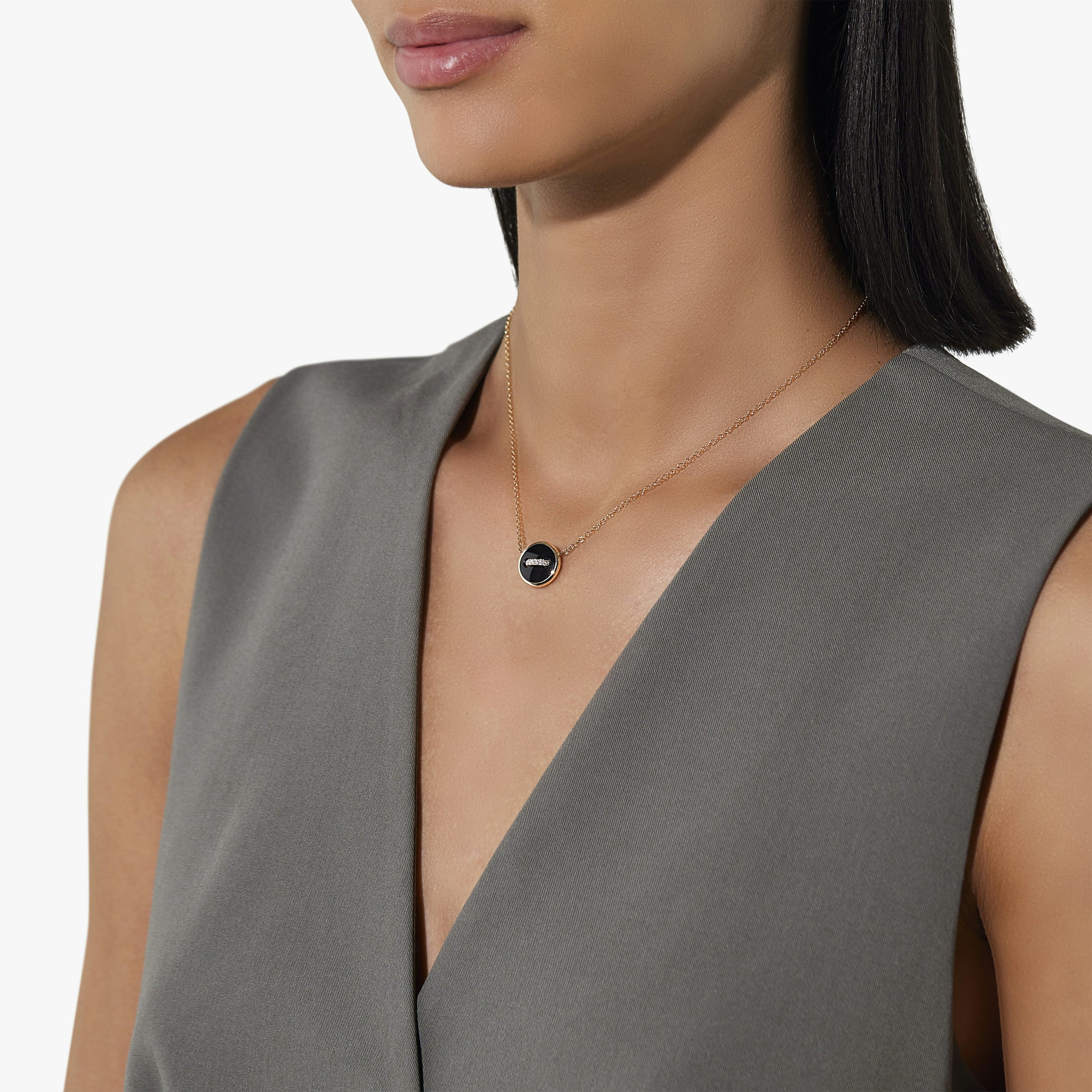 Pom Pom Dot Necklace with pendant - 4