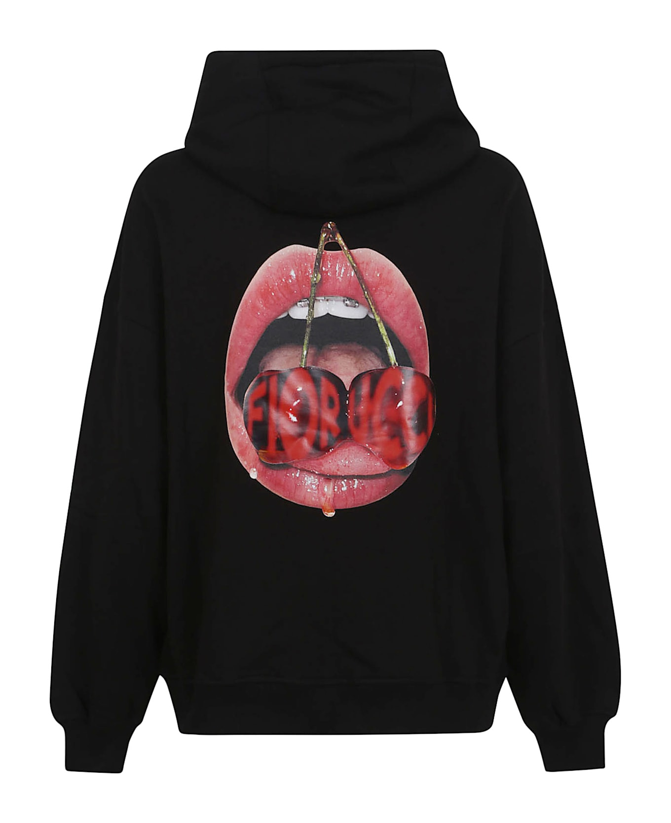 Mouth Print Relaxed Fit Hoodie - 2