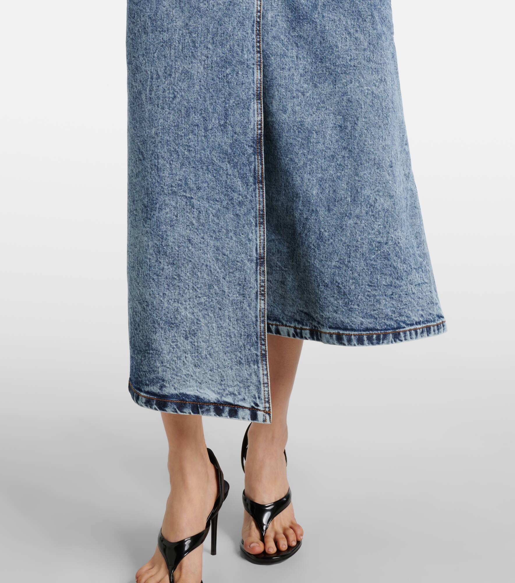 Asymmetric denim coat - 6