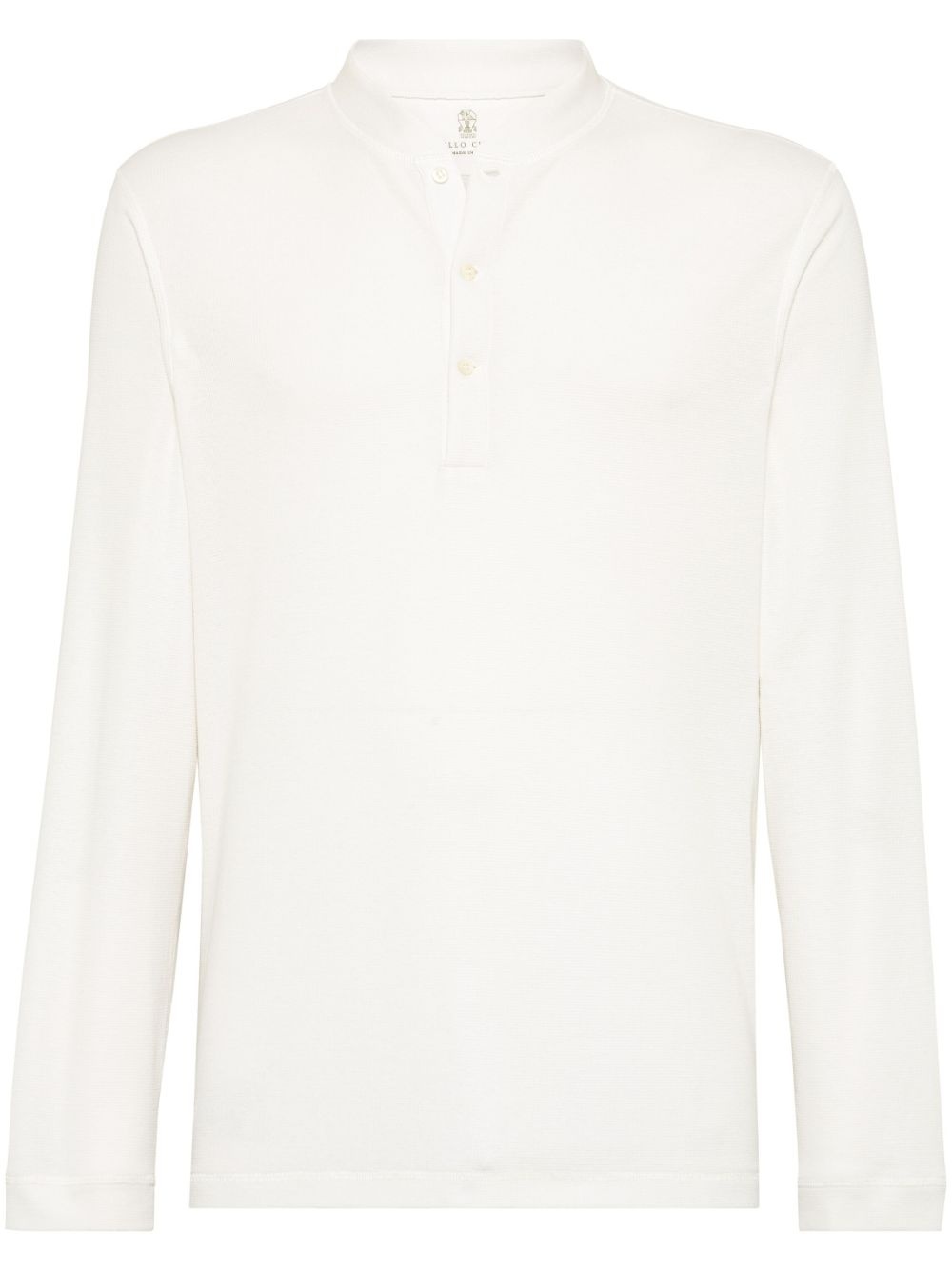 long-sleeved Henley T-shirt - 1
