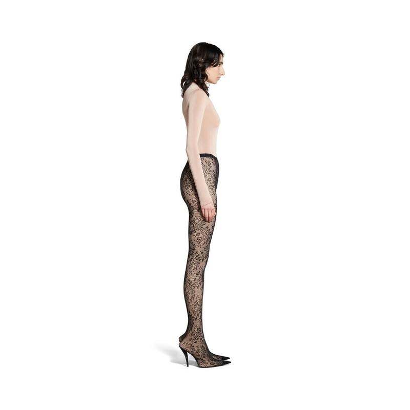 BALENCIAGA Women's Lace Pantaleggings in Light Beige outlook
