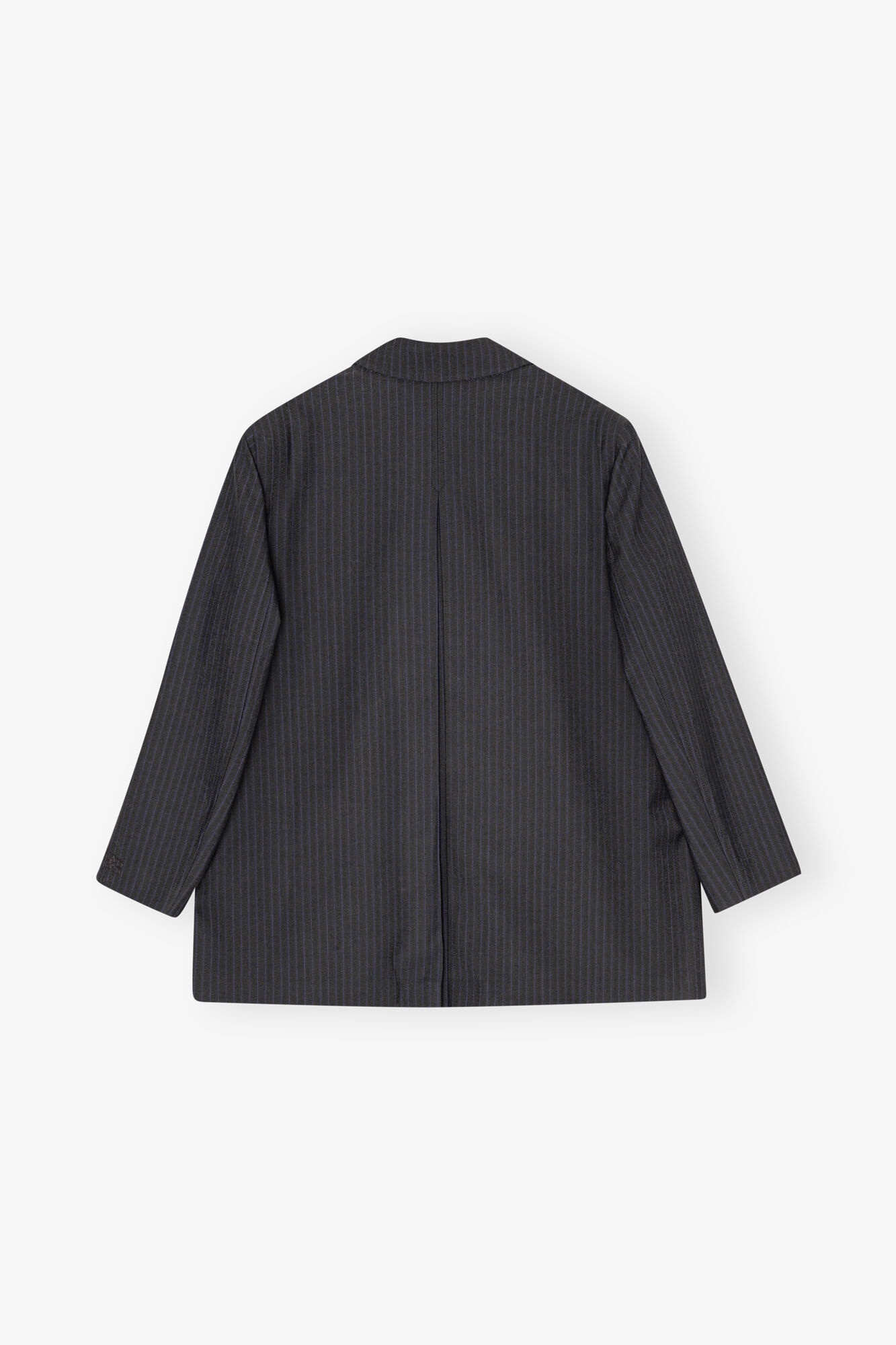 CHARCOAL STRIPE SUITING OVERSIZED BLAZER - 6