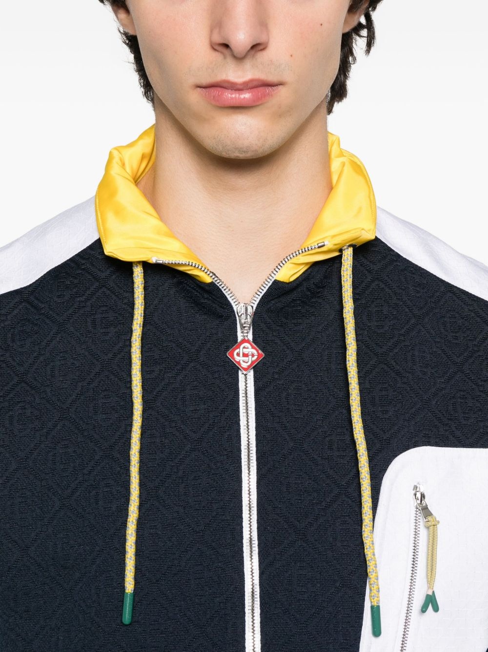 monogram-jacquard jacket - 5