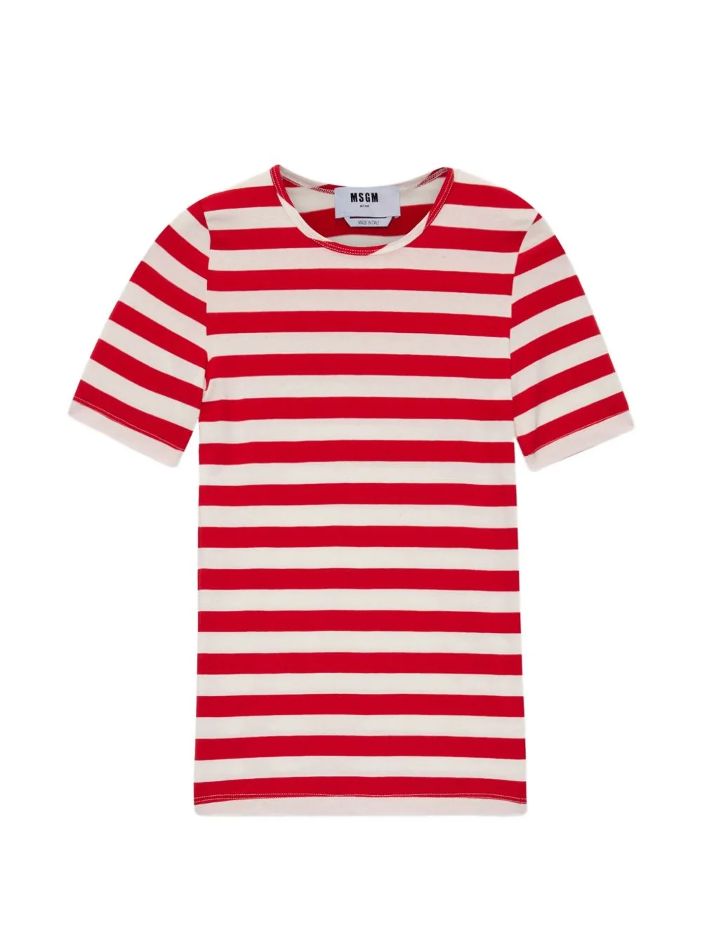 striped short-sleeve top - 1