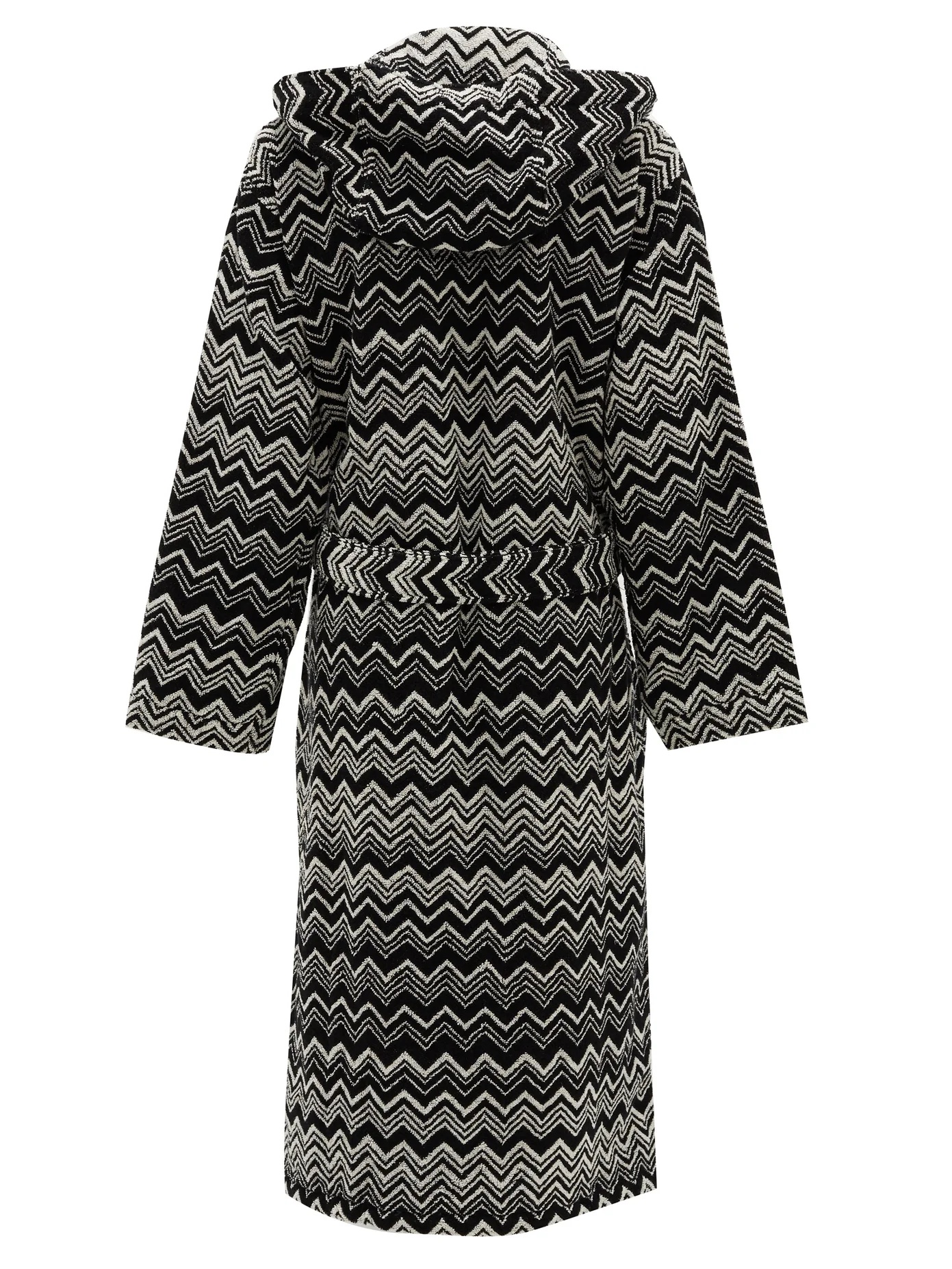 Keith zigzag hooded cotton-terry bathrobe - 5