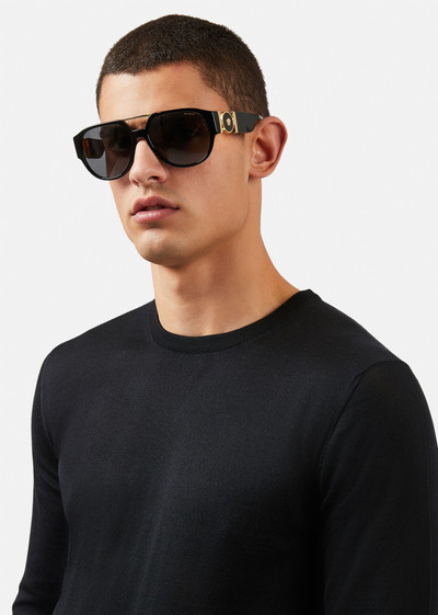 VERSACE Medusa Medallion Pilot Sunglasses outlook