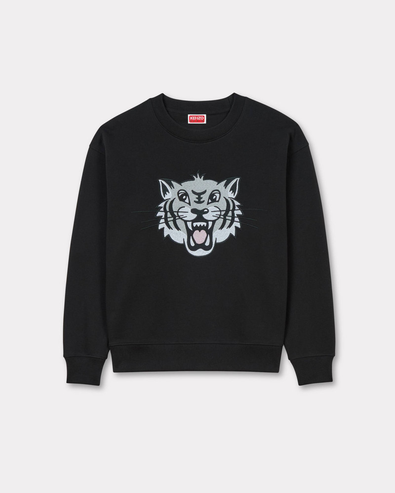 'KENZO Happy Tiger' embroidered sweatshirt in cotton 1