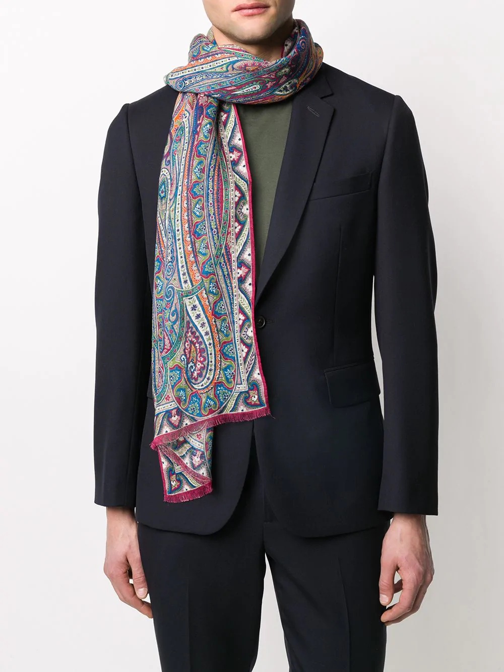 paisley print scarf - 2