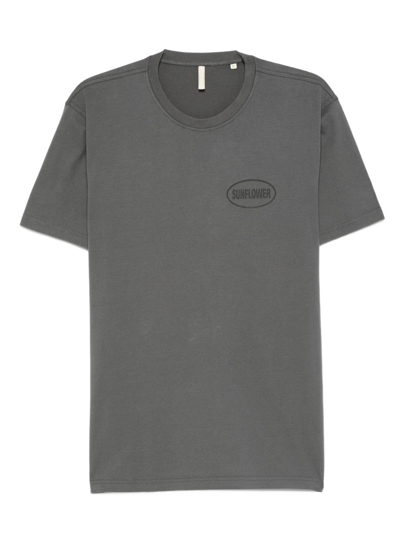 Sunflower Oval-logo Cotton T-shirt 1