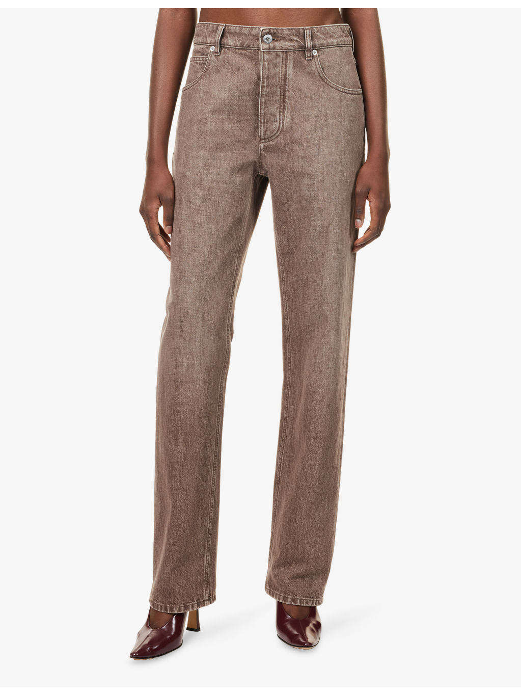 Straight-Leg High-Rise Denim Jeans - 3
