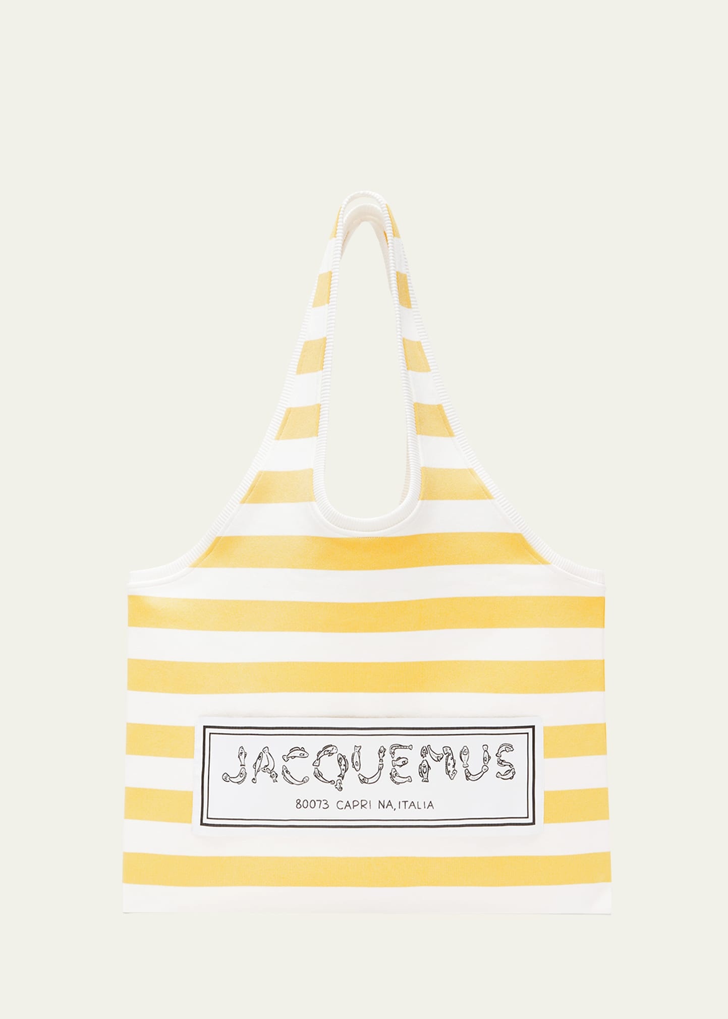 Le Marcel Striped Canvas Tote Bag - 1