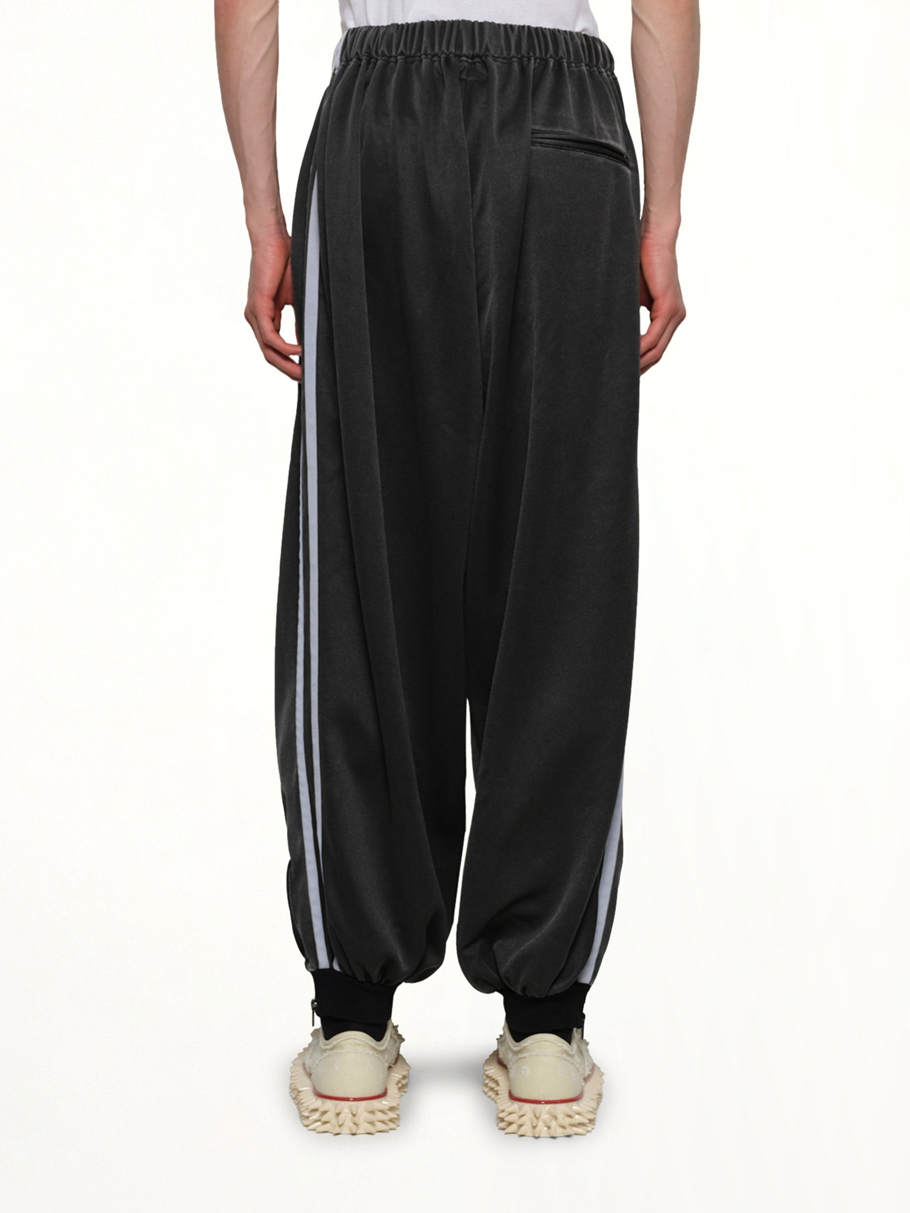 Faded Black Track Pants in Grey - 5