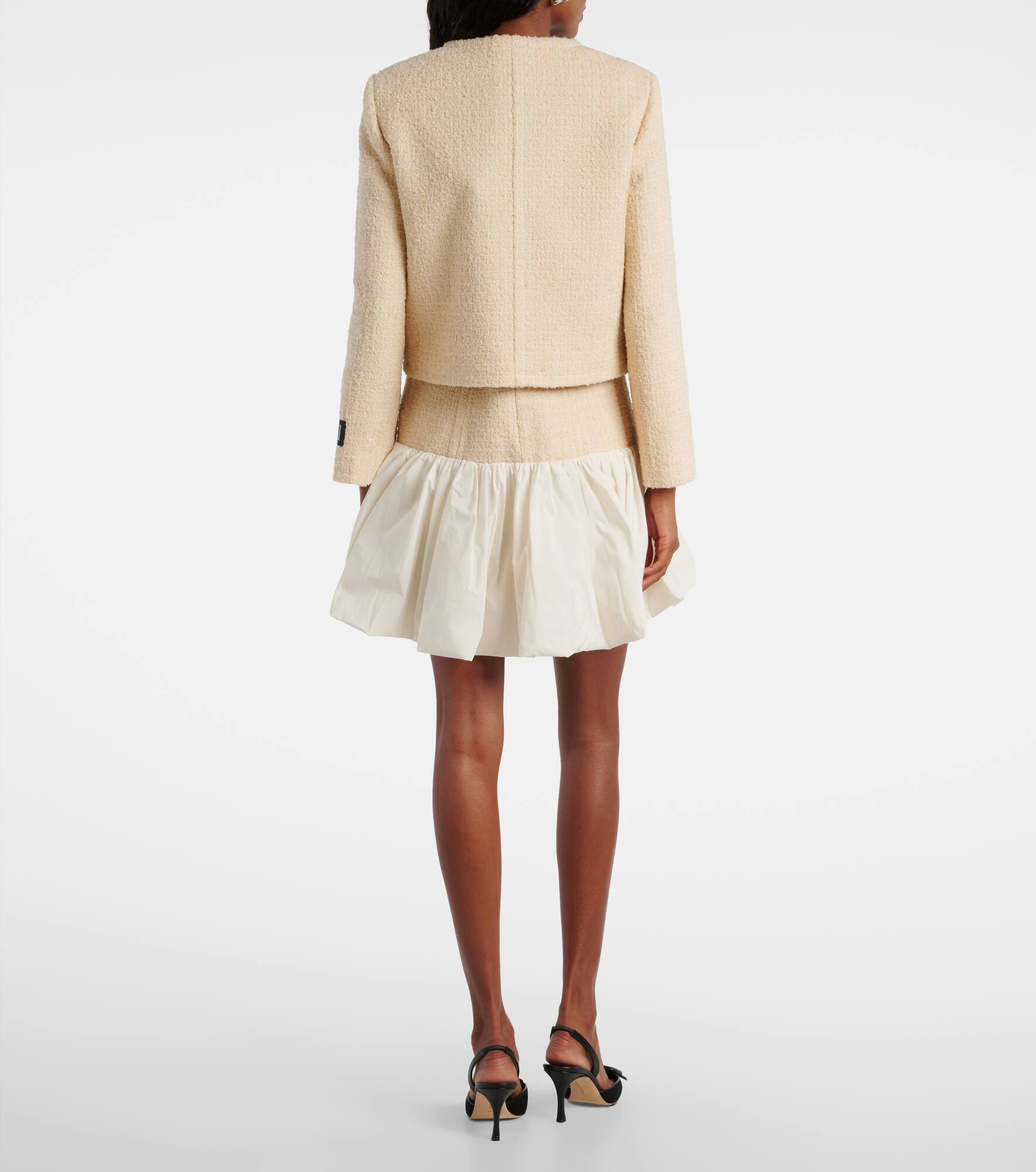Logo wool-blend bouclé jacket - 3