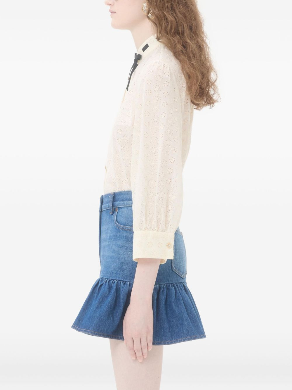 embroidered button-up shirt - 4