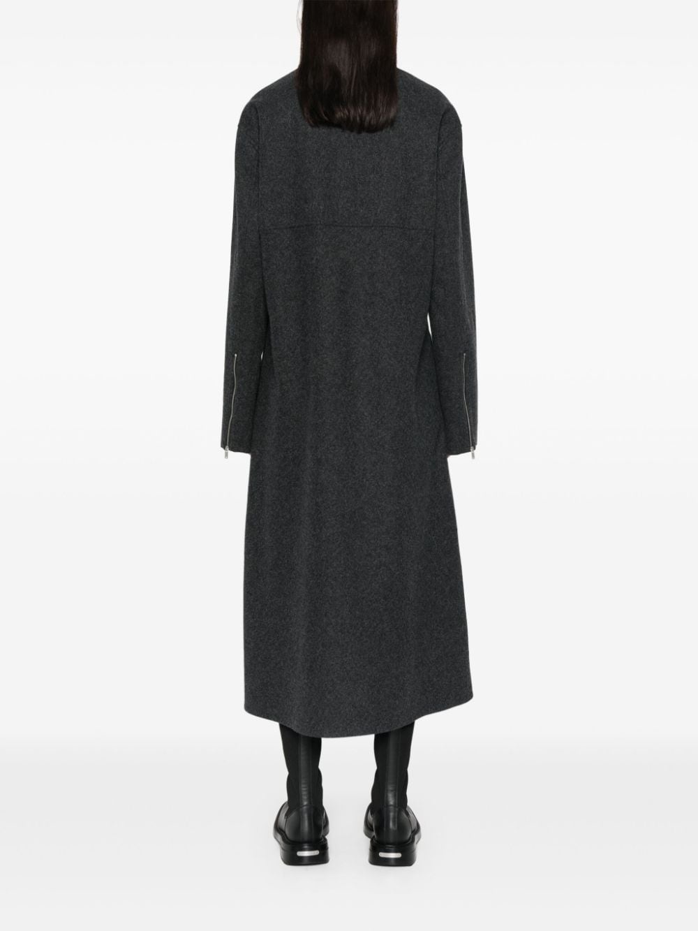 virgin wool midi dress - 4