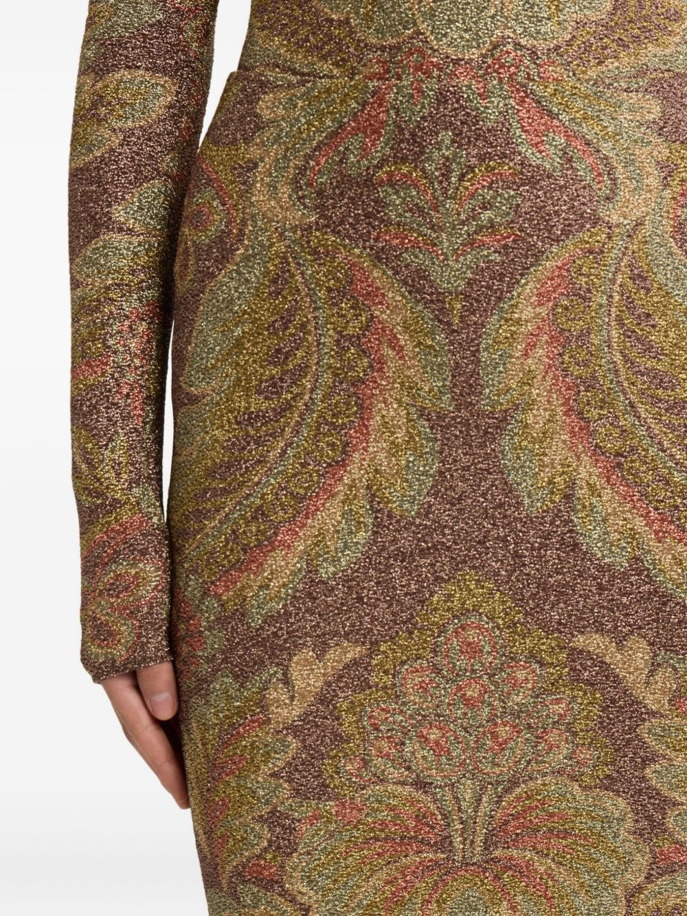paisley-pattern midi skirt - 5