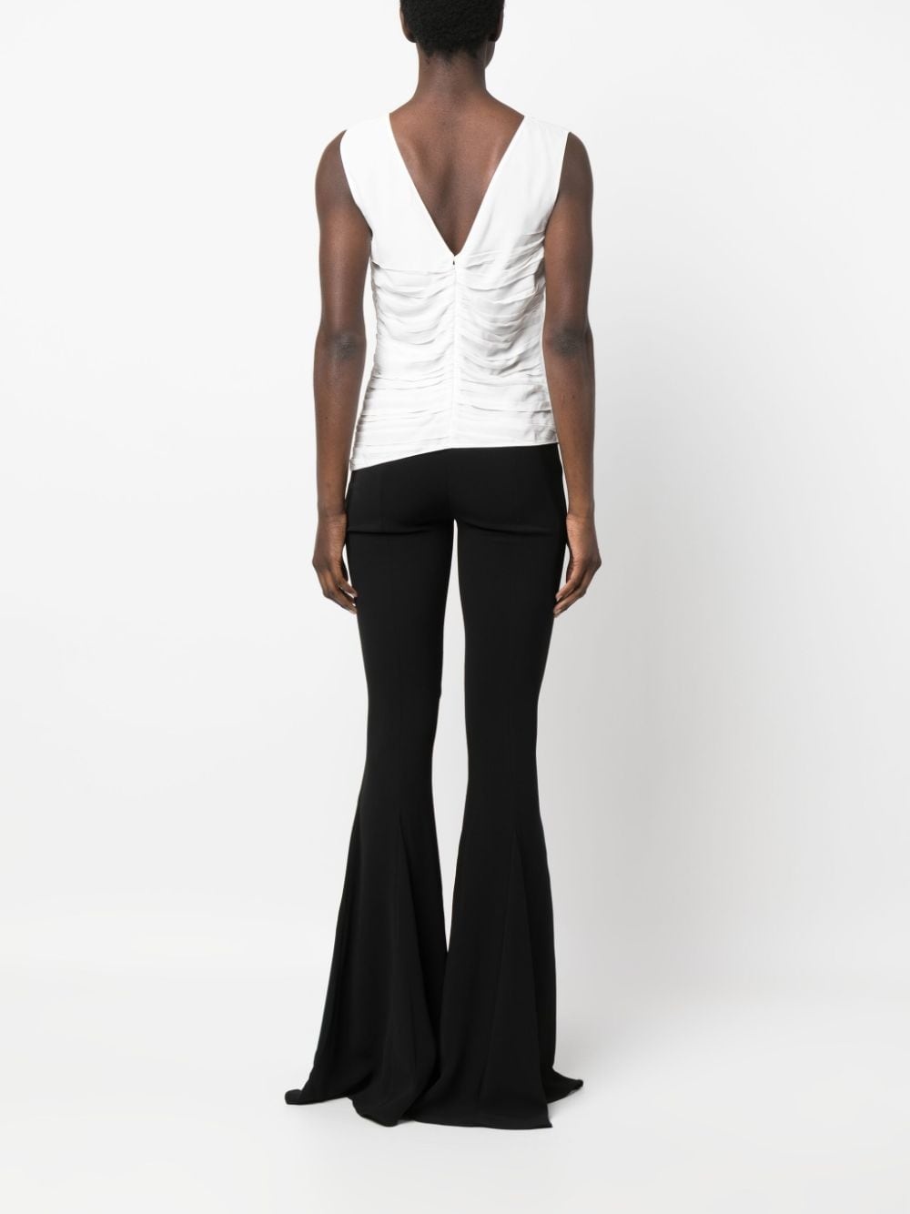 ruched-detail sleeveless blouse - 4